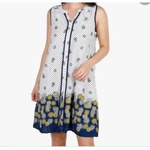 Anthro Naif Pineapple Shift Dress S